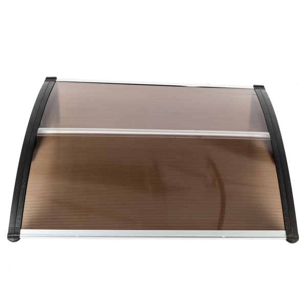 100*96cm 棕色板黑色支架 雨篷 塑料支架 阳光板 前后铝条