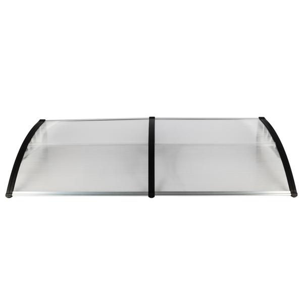 200*96cm 透明板黑色支架 雨篷 塑料支架 阳光板 前后铝条-5