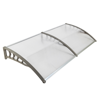 200*96cm 透明板灰色支架 雨篷 塑料支架 阳光板 前后铝条