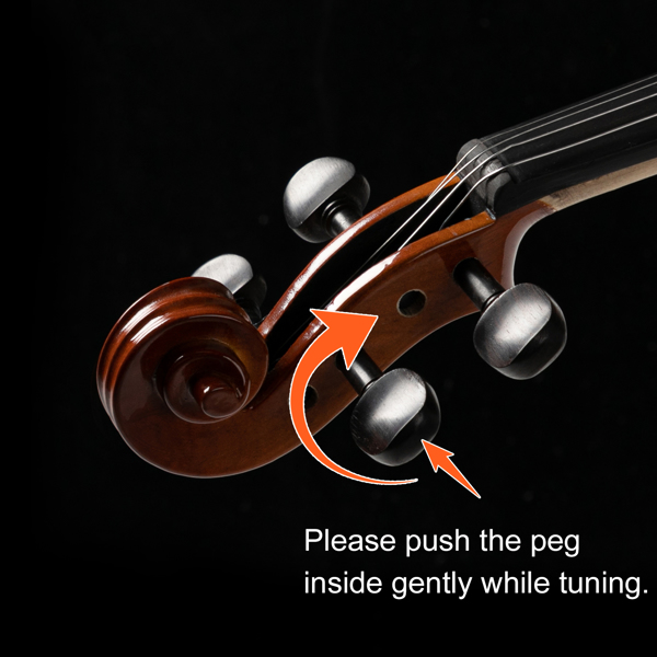 【AM不售卖】Glarry GV402 4/4 磨水沙 实木 亮光偏棕 小提琴-11
