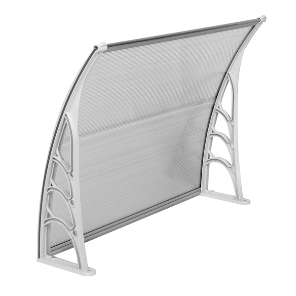 100*80cm 透明板白色支架 雨篷 塑料支架 阳光板 前后铝条-12
