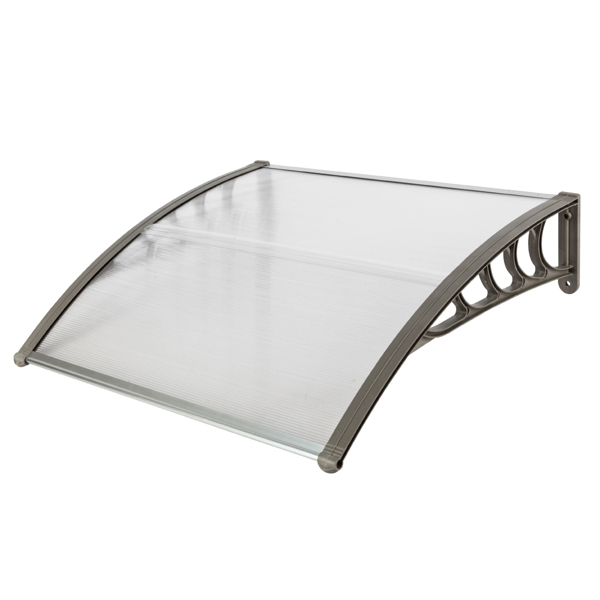 100*96cm 透明板灰色支架 雨篷 塑料支架 阳光板 前后铝条-1