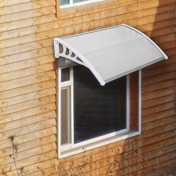 100*80cm 透明板白色支架 雨篷 塑料支架 阳光板 前后铝条-8
