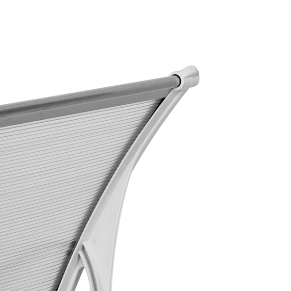 100*80cm 透明板白色支架 雨篷 塑料支架 阳光板 前后铝条-6
