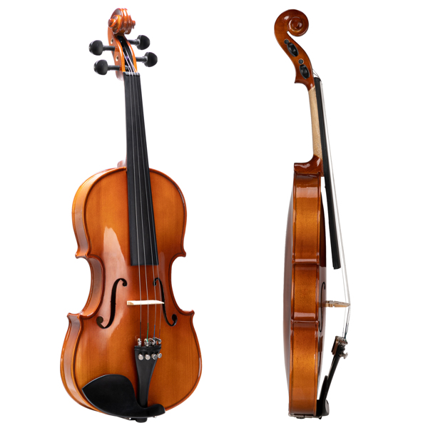【AM不售卖】Glarry GV402 4/4 磨水沙 实木 亮光偏棕 小提琴-6