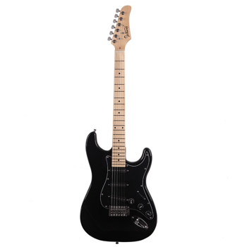 【AM不售卖】Glarry GST 单-单-单拾音器 枫木指板 黑色-黑护板 S401 ST电吉他+音箱套装