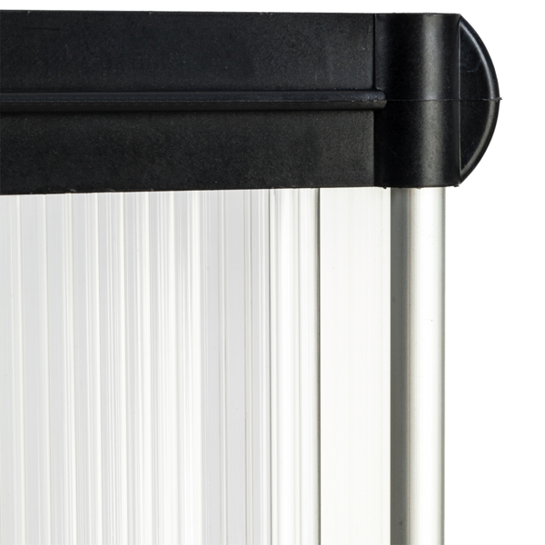 100*96cm 透明板黑色支架 雨篷 塑料支架 阳光板 前后铝条-8
