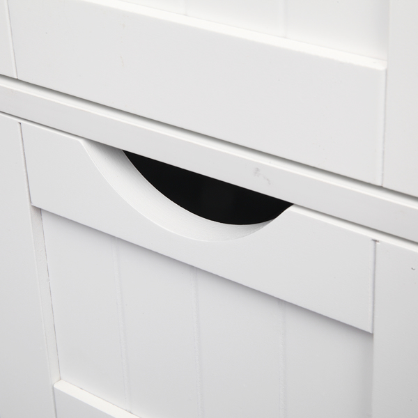 白色 密度板喷漆 三胺贴面刨花板 4抽 浴室立柜 N201-13