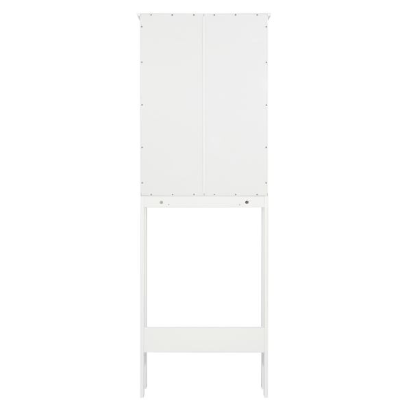白色 密度板喷漆 三胺贴面刨花板 双门 带叉造型 浴室立柜 马桶柜 N201-14