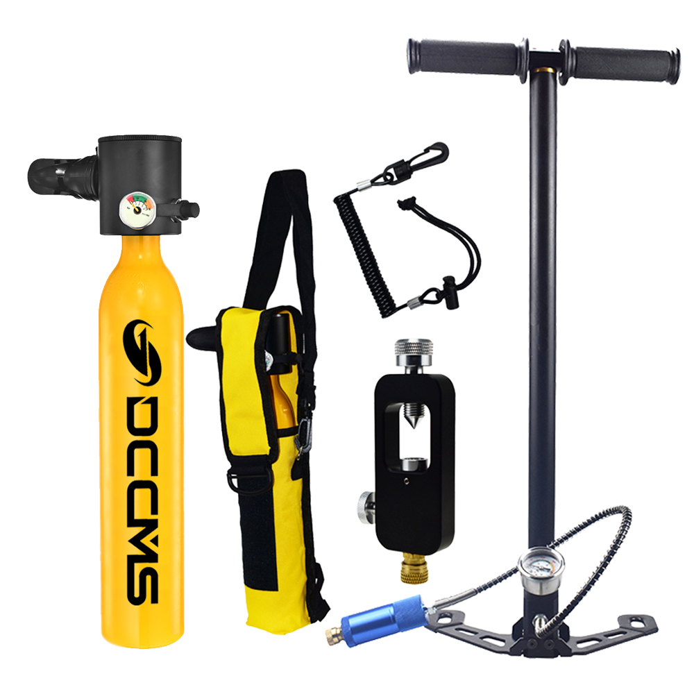 DS-500 Scuba Diving Tank Portable Scuba Diving Gear 5 in 1 Set（yellow）