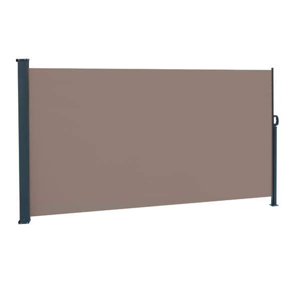 300*180cm 咖啡色 侧拉篷 铝铁框架 涤纶布 长方形 N002-3