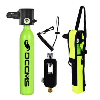 DCCMS迷你潜水气瓶500ML便携式水肺潜水装备水肺潜水气罐（绿色）