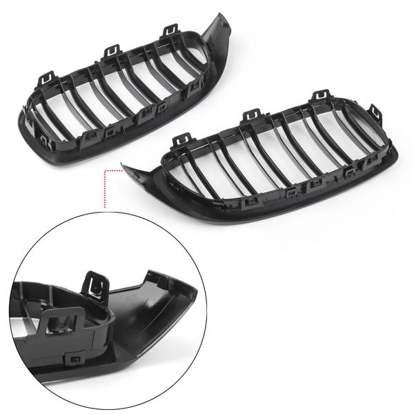 LEAVAN 宝马中网Gloss Black Front Kidney Grille Grills For BMW 4 Serie F30/F31/F32/F33/F82/F80 2014-2019 M4 Style-3