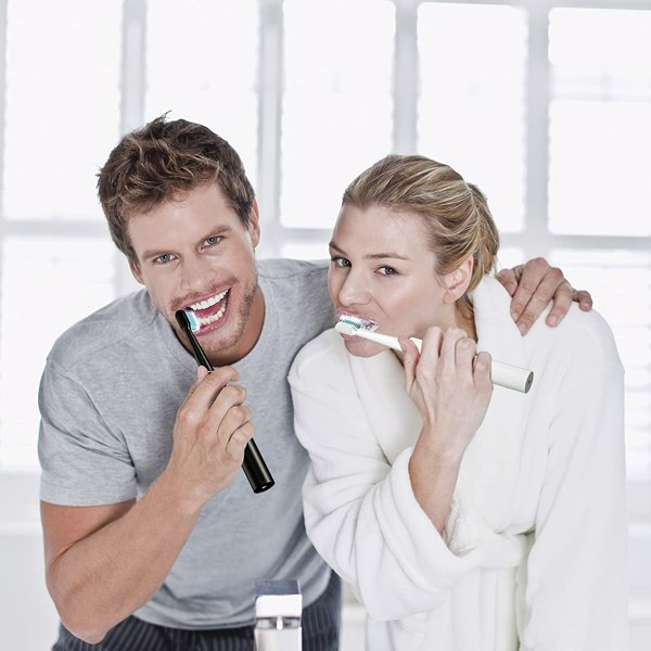 MOCEMTRY Sonic Electric Toothbrush 可充电美白牙刷 3 种清洁模式，防水电动牙刷（黑色）-13