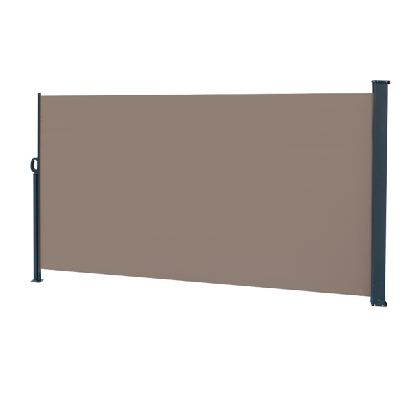 300*180cm 咖啡色 侧拉篷 铝铁框架 涤纶布 长方形 N002-9