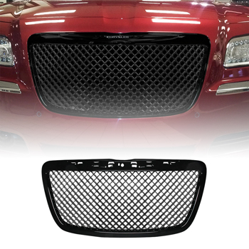 黑色网状前保险杠罩格栅 Front Bumper Hood Grille Fits 2011-2014 Chrysler 300 300C