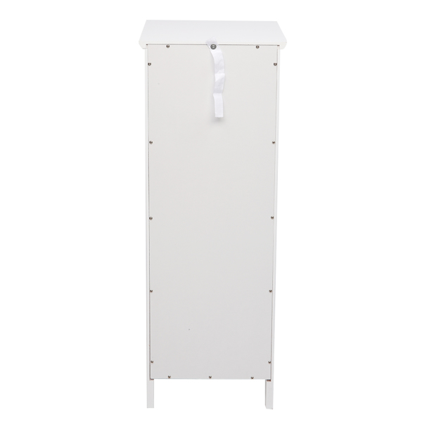 白色 密度板喷漆 三胺贴面刨花板 4抽 浴室立柜 N201-11