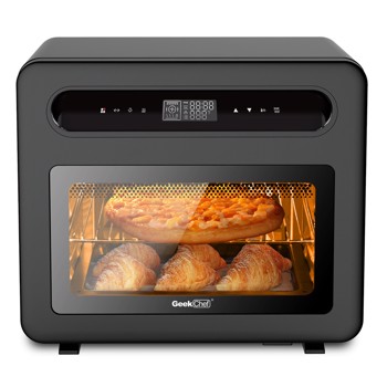 26QT带烤肉架的空气炸锅烤面包机，无油煎炸、蒸烤箱