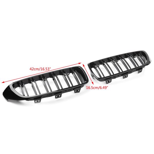 LEAVAN 宝马中网Gloss Black Front Kidney Grille Grills For BMW 4 Serie F30/F31/F32/F33/F82/F80 2014-2019 M4 Style-8