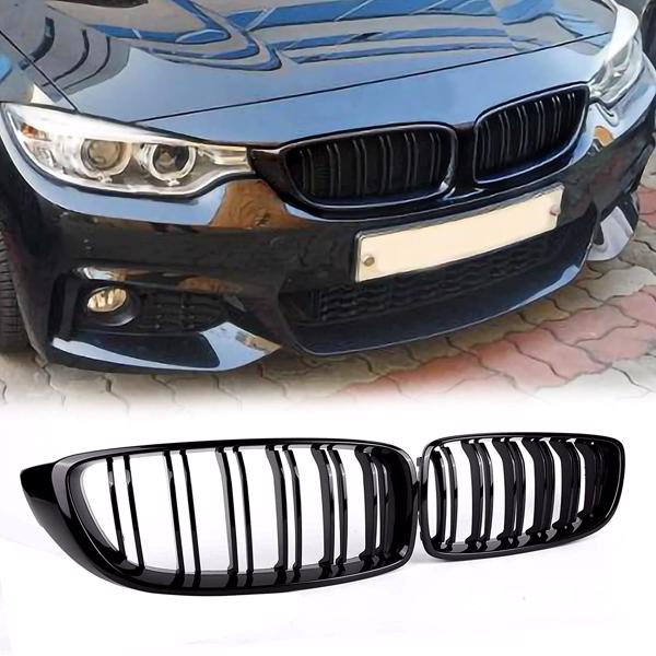 LEAVAN 宝马中网Gloss Black Front Kidney Grille Grills For BMW 4 Serie F30/F31/F32/F33/F82/F80 2014-2019 M4 Style-1