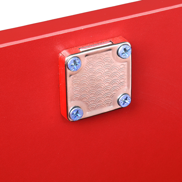 15厘E0刨花板麻面 壁挂式2抽带锁 沙龙柜 N101 黑红色-21