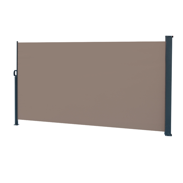 300*160cm 咖啡色 侧拉篷 铝铁框架 涤纶布 长方形 N002-8