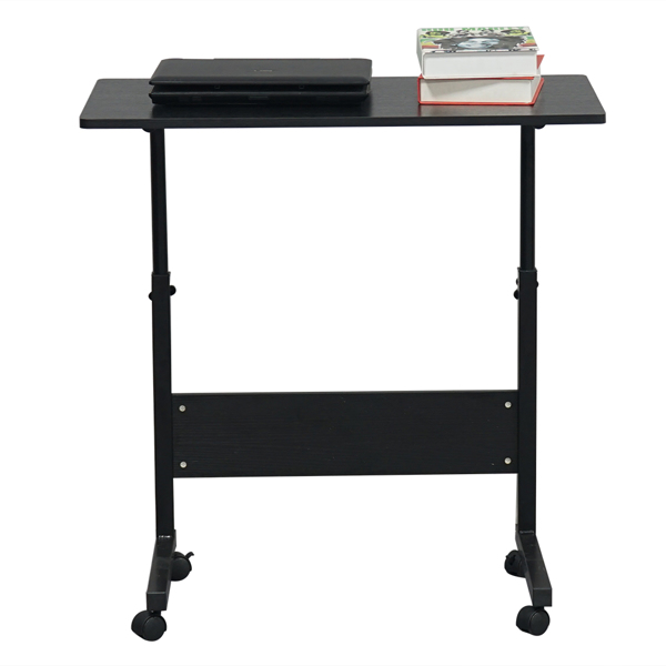 黑色桌面 黑色挡板 刨花板贴三胺 80cm 电脑桌 可升降 可移动-1