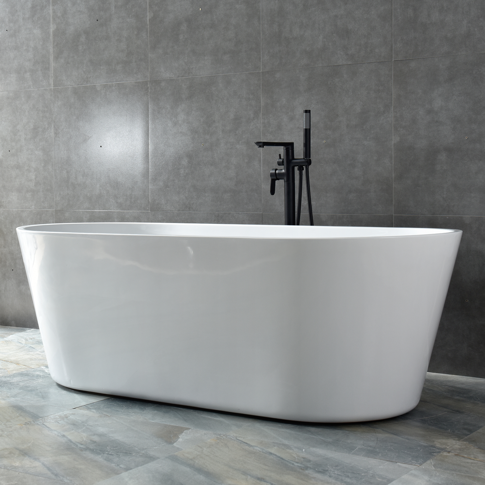 White Acrylic Oval 150 * 80 *  58 cm Bathtub Without Base 822