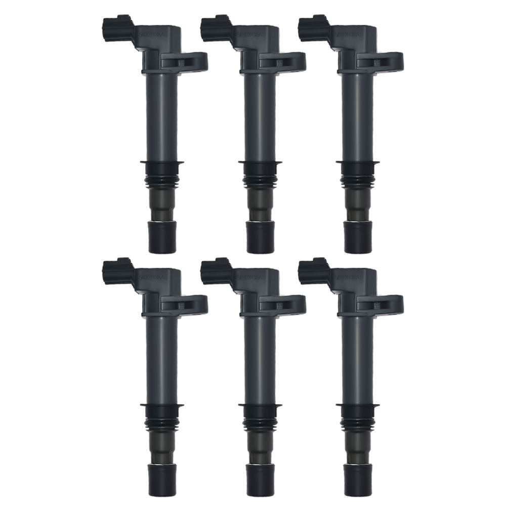 6Pcs IGNITION COIL COMPATIBLE WITH MITSUBISHI RAIDER V6 3.7 V8 4.7 2006-08 56028138AB 56028138AD 56028138 56028138AD 56028138AE IC243SB