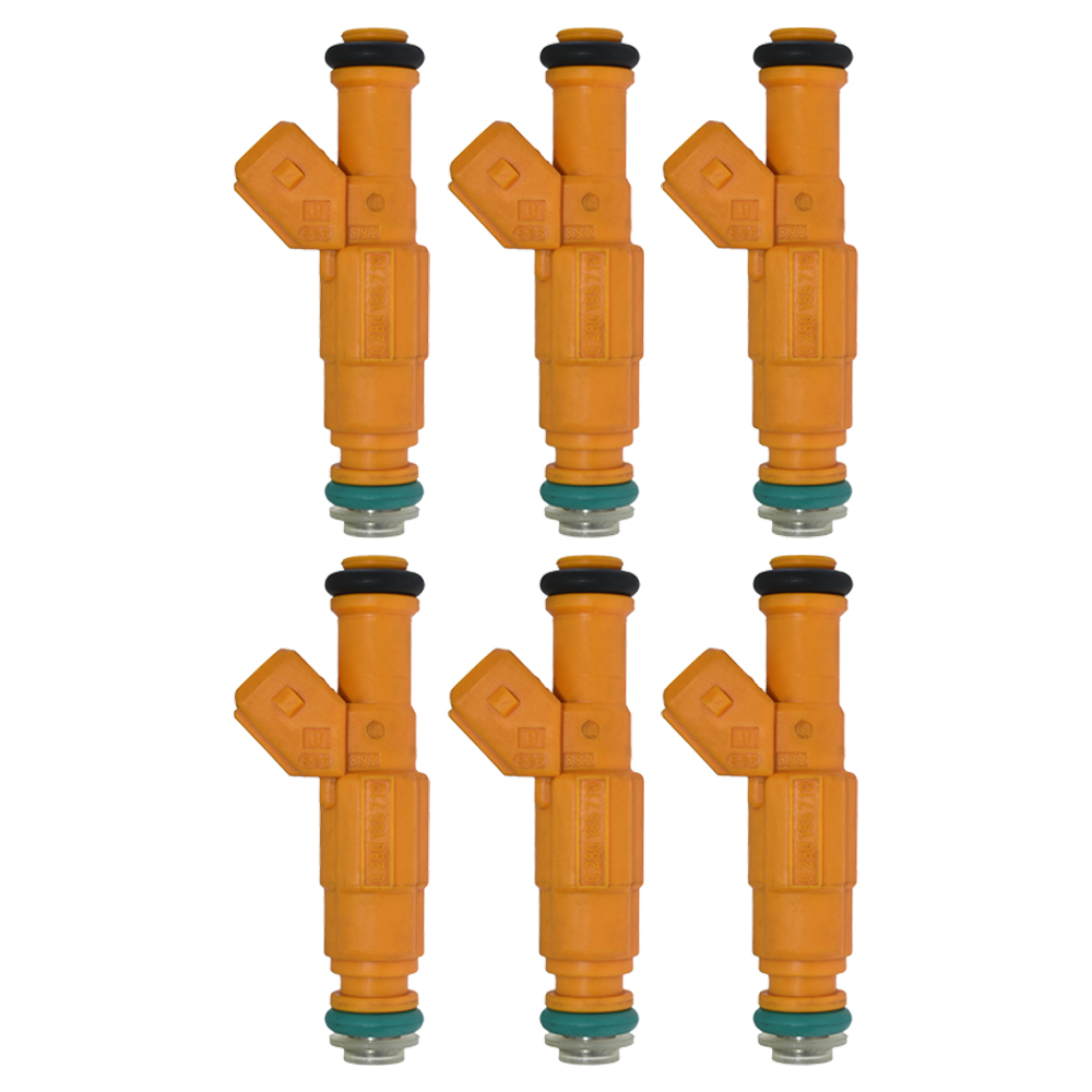 6Pcs Fuel Injectors Fits For Jeep Cherokee 4.0L EV1 4-hole 0280155710 0280155700