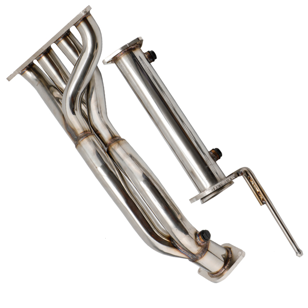 排气歧管  2x Exhaust Header Stainless Steel Manifold For Honda Civic Si 2006-2011 2.0L-6