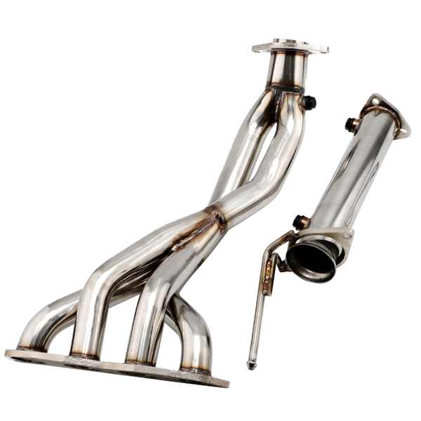 排气歧管  2x Exhaust Header Stainless Steel Manifold For Honda Civic Si 2006-2011 2.0L-4