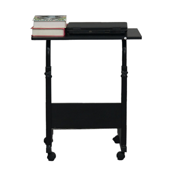 黑色桌面 黑色挡板 刨花板贴三胺 60cm 电脑桌 可升降 可移动-3