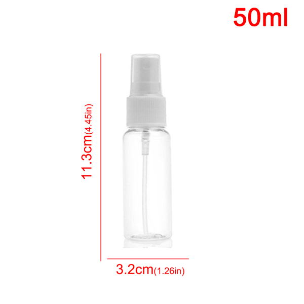 10pcs一组 透明分装小喷瓶 pet喷雾瓶 50ml