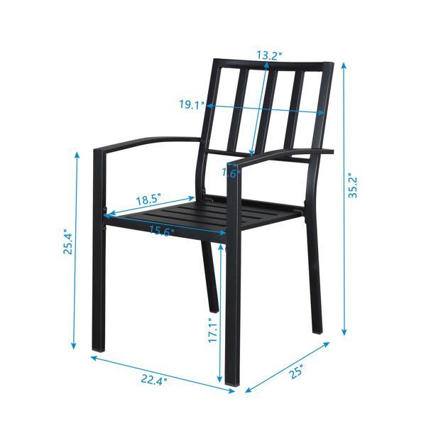 铁艺 黑色 庭院桌椅套装-8