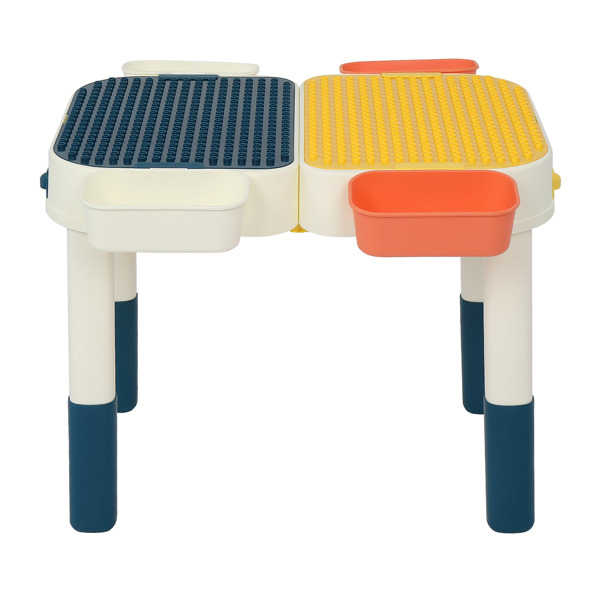 LALAHO 塑料款 可折叠 配积木 蓝/黄色 积木桌-6
