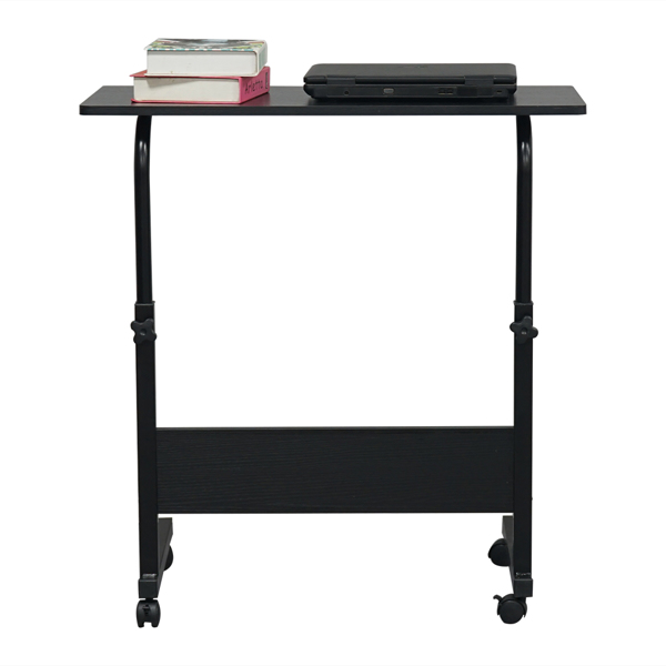 黑色桌面 黑色挡板 刨花板贴三胺 80cm 电脑桌 可升降 可移动-9