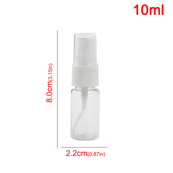10pcs一组 透明分装小喷瓶 pet喷雾瓶 10ml