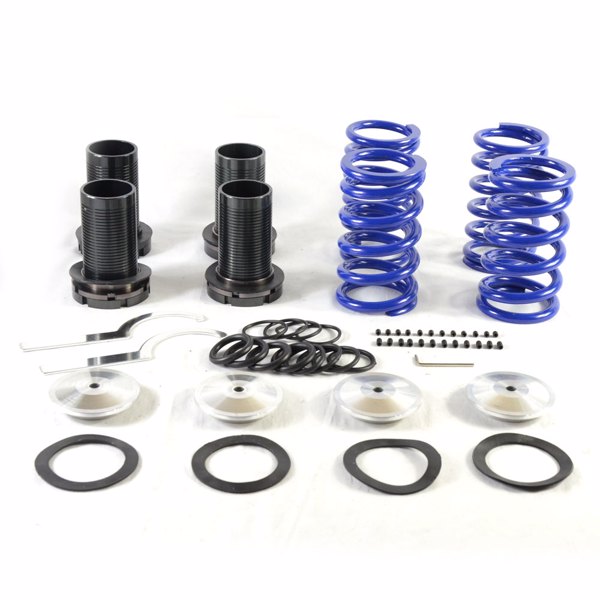 Coilover Lowering Coil Springs kit for Honda Civic 1988-2000 Blue Spring & Black Sleeves & Silver-10