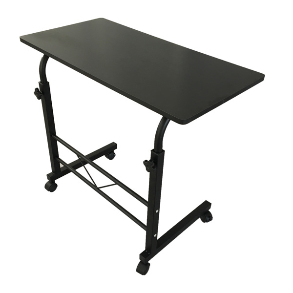 黑色桌面+黑色管架 刨花板贴三胺 80cm 电脑桌 可升降 可移动 N003-15