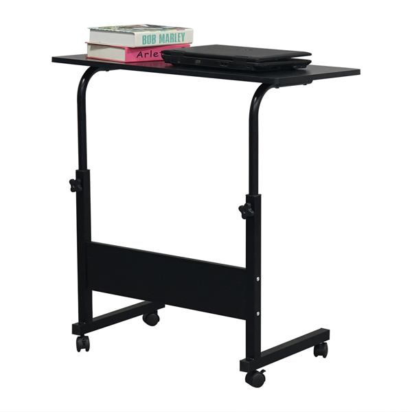 黑色桌面 黑色挡板 刨花板贴三胺 80cm 电脑桌 可升降 可移动-7