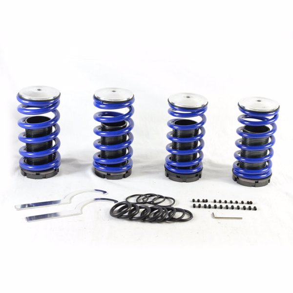 Coilover Lowering Coil Springs kit for Honda Civic 1988-2000 Blue Spring & Black Sleeves & Silver-5