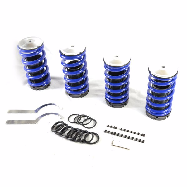 Coilover Lowering Coil Springs kit for Honda Civic 1988-2000 Blue Spring & Black Sleeves & Silver-4