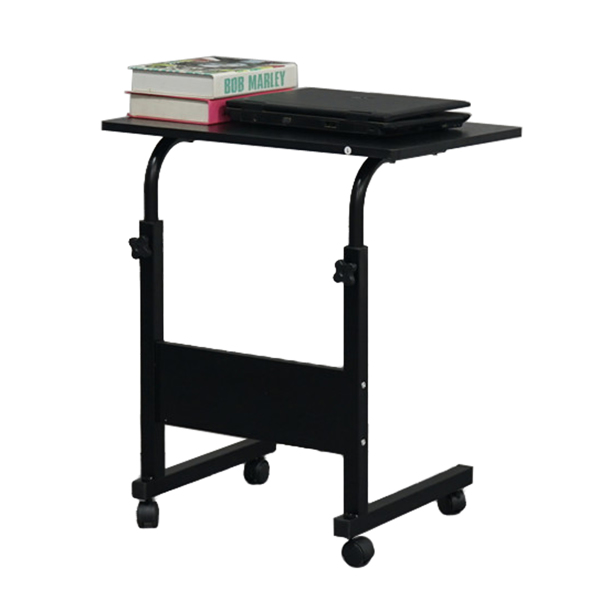 黑色桌面 黑色挡板 刨花板贴三胺 60cm 电脑桌 可升降 可移动-4