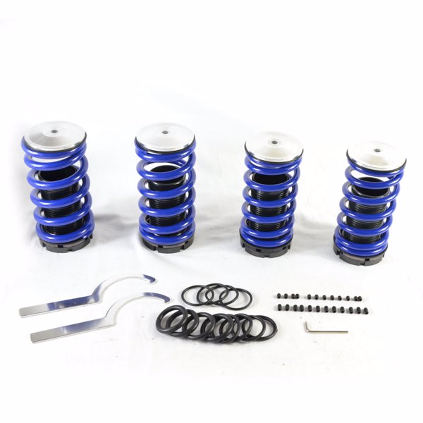 Coilover Lowering Coil Springs kit for Honda Civic 1988-2000 Blue Spring & Black Sleeves & Silver-2