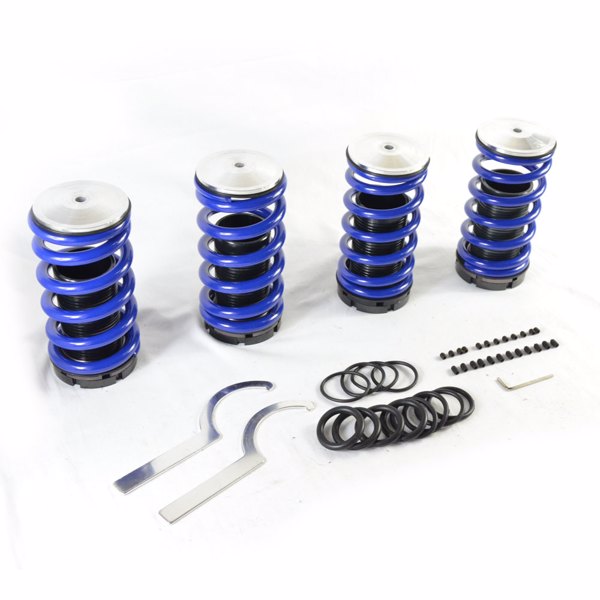 Coilover Lowering Coil Springs kit for Honda Civic 1988-2000 Blue Spring & Black Sleeves & Silver-3