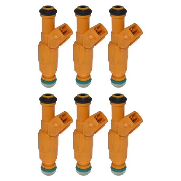 喷油嘴6Pcs Fuel Injectors Fits For Jeep Cherokee 4.0L EV1 4-hole 0280155710 0280155700-2