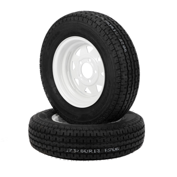 G33001049 ZY ST175/80R13 5Lug 6PR White Rim QM078*2 车轮 MP 