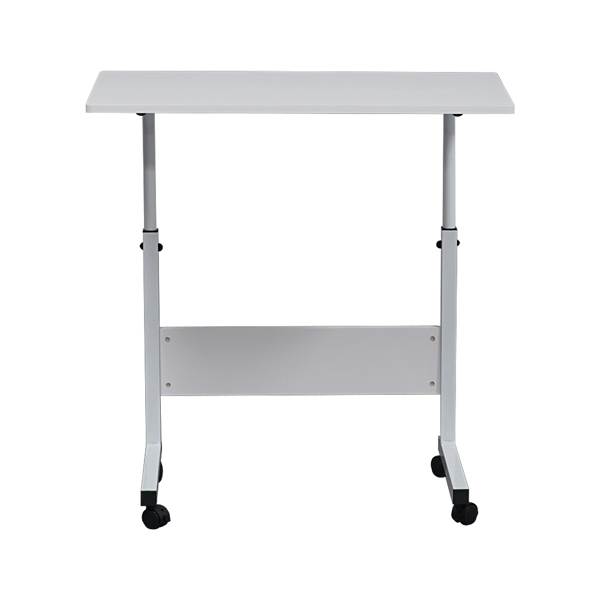 白色桌面 白色挡板 刨花板贴三胺 80cm 电脑桌 可升降 可移动 N301-6