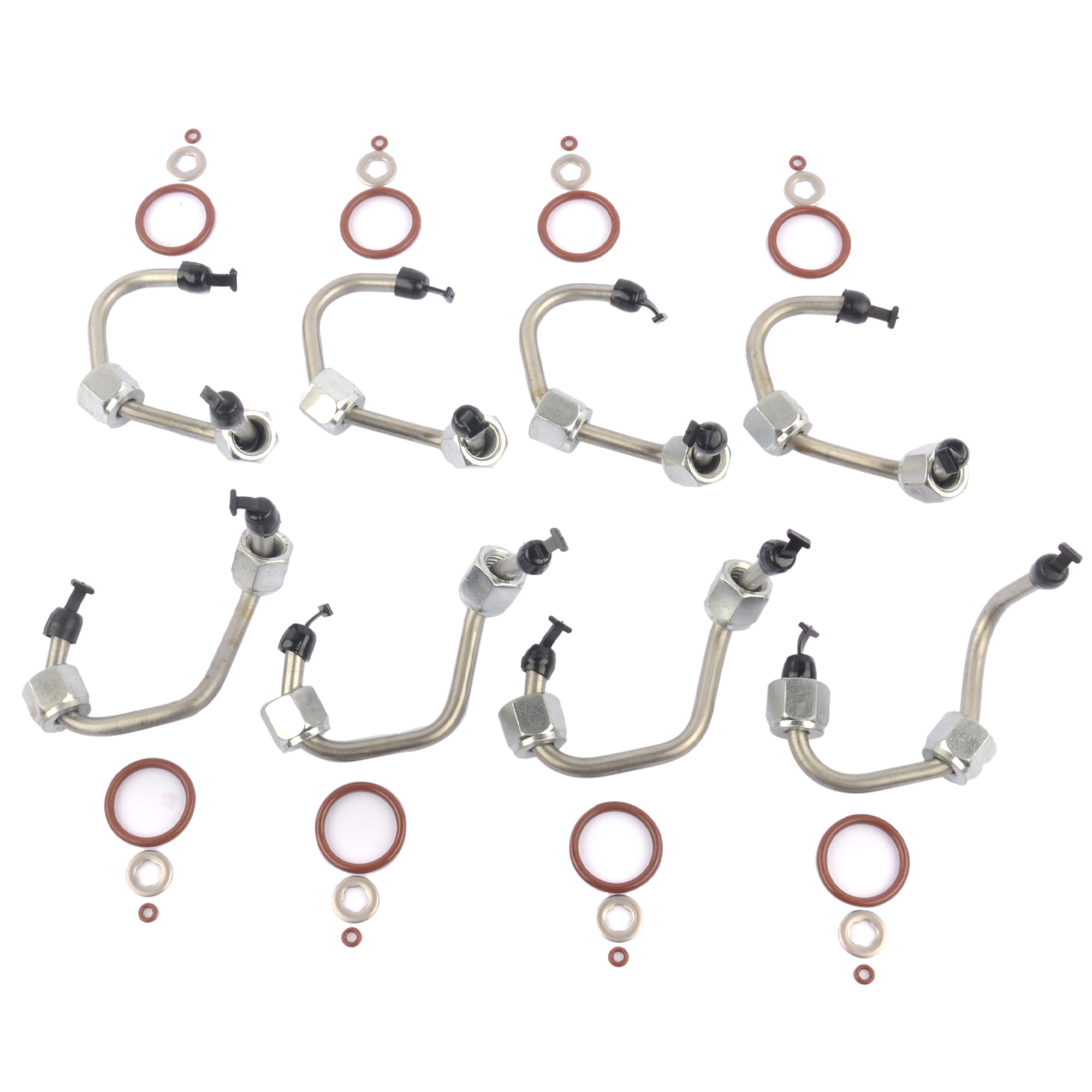 Set of 8 Fuel Injector Oring Line & Seal for Ford 6.4L Powerstroke Diesel AP0027